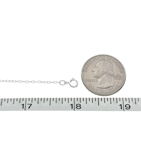 Vintage SU Sterling Silver 925 1.2mm Link Chain Necklace 18" - Picture 2 of 3